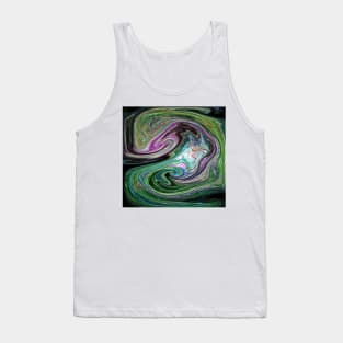 Colorful Contemporary Fluid Abstract Tank Top